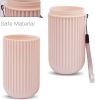 Travel Toothbrush Case and Carrier;  2-4 Pack Portable Business Trips Wash Cup Holder Organizer for Trips and Daily Use (Green+Pink)
